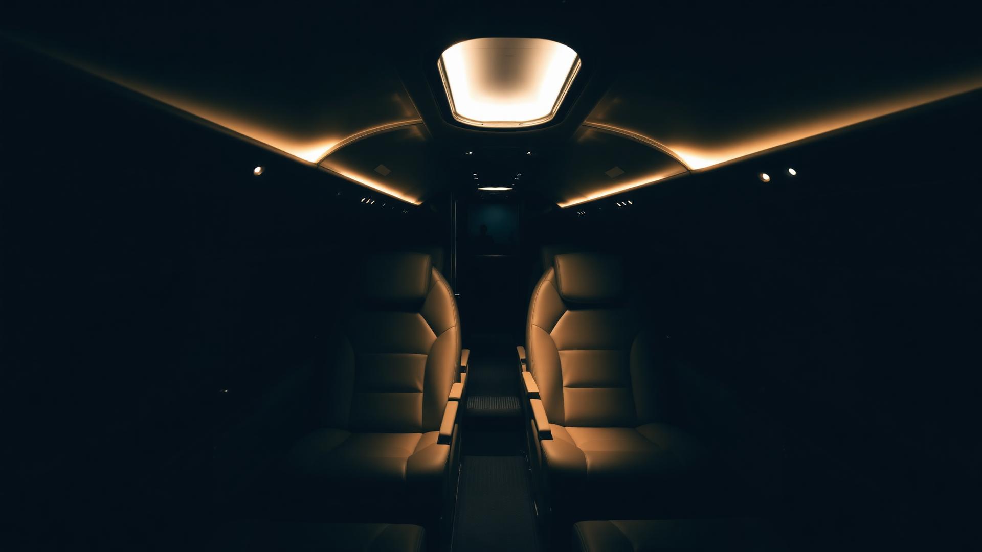 Private jet cabin interior at altitude on a Jet Lyfestyle charter